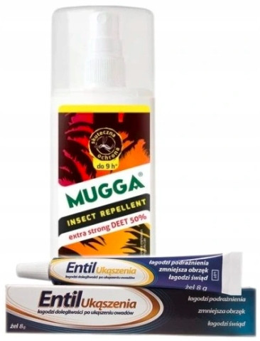 Mugga Deet in Entil ustno pršilo proti komarjem in klopom