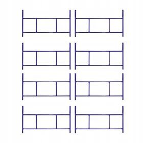 Okvir gradbenega odra Varšava, 20x pobarvan okvir