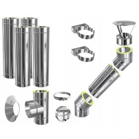   DIMNIK DVOSLOJNI, IZOLIRAN, premer 130 / 5m, ODPORNI NA VISOKE TEMPERATURE