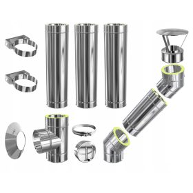   DVOSTENSKI DIMNIK ZA PELLET PEČI, IZOLIRAN, premer 120 / 4m, TOPLOTNO ODPOREN