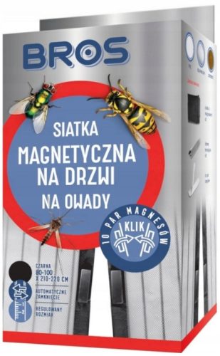 Bela magnetna mreža proti komarjem za vrata 100x220 cm - Bros
