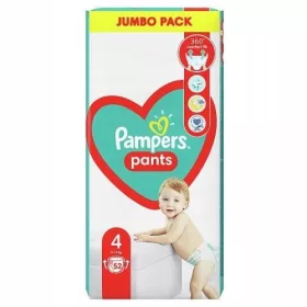   Pampers Hlačke 4 Maxi (9-15 kg) Jumbo Paket - previjalne hlače 52 kosov