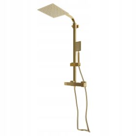 Zlati termostat za prho s 20 cm glavo za prho