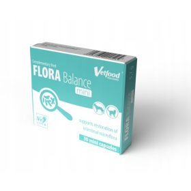   Vitalni kompleks za mačke in pse Vetfood Flora Balance MINI 30 kapsul