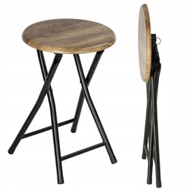 Taboret Wenko FORIO skladljiv črn 30x46 cm