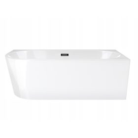   Akrilna kotna kopalna kad Corsan Intero, desna stran, 170 cm, s črnim čepom in širokim robom