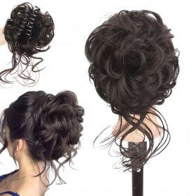 Elegantni ženski lasni vložek v temno rjavi barvi