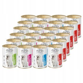 4Vets Naravna mokra hrana za pse govedina 0,4 kg