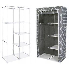 Garderoba MIRA s 6 półkami Maroko 90 x 170 x 45 cm sive