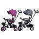Vijolični večstopenjski tricikel Edilandia Baby Trike