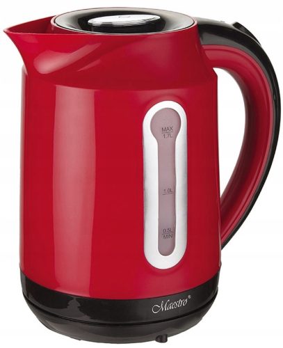 Veliki električni grelnik vode Maestro MR-041 Red 1,7l 2000W
