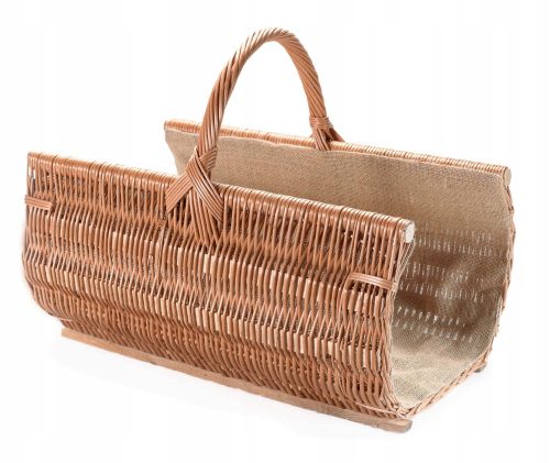 Kosara za drva iz širjenih vrbovih listov Wiklinowy Świat 1807-2-j 60x45x43 cm rjava