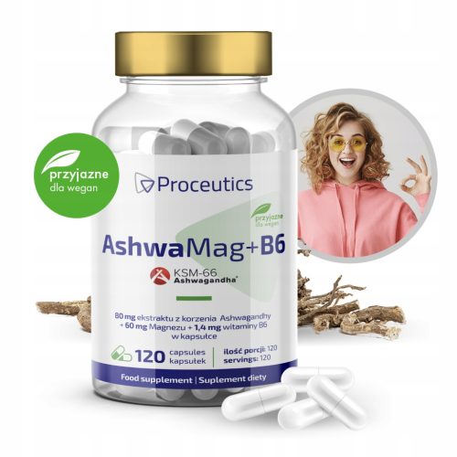 Ashwagandha + Magnez B6 120 kapsul - Suplement za boljše zdravje in počutje