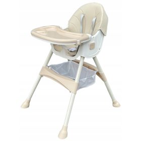   UDOBEN IN PRILAGODLJIV ZLOŽLJIV STOLČEK ZA HRANJENJE 2v1 S PODEŽELJEM ZA NASLON