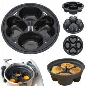   SteamStars(R) EGGS kuhalnik jajc za VORWERK Thermomix TM6 in TM5 črn