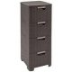 Predalnik Curver Rattan Style 33 x 38 x 79 cm temno mat