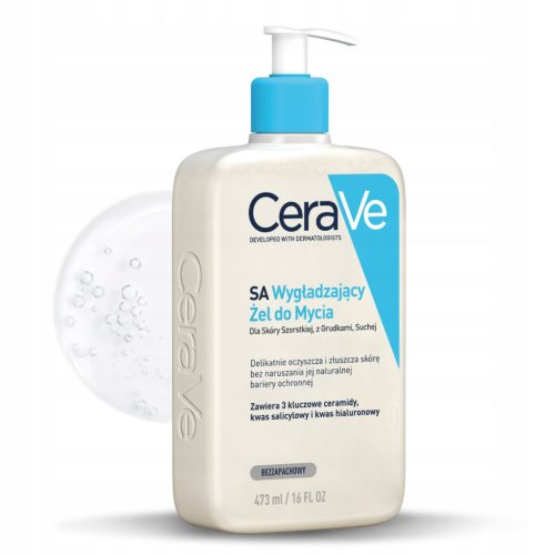 CeraVe SA Gel za čiščenje za grobo, suho in hrapavo kožo, 473ml