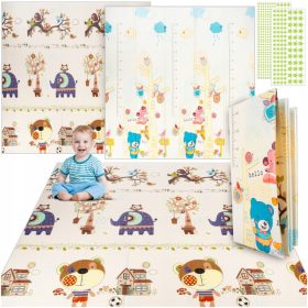   MATA ZA OTROKE ZA ZABAVO IN UČENJE, DVOSTRANSKA, VELIKA 200x180cm