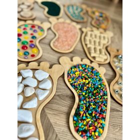   Senzorni stopala Montessori terapevtski set, velike plošče, senzorna pot