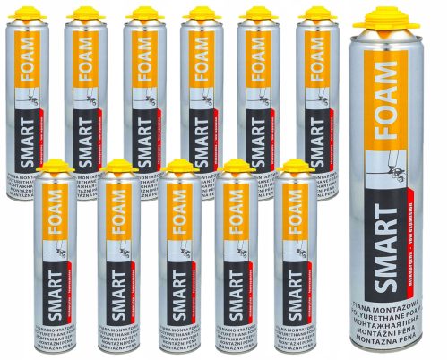 Pistoletna nizkotlačna montažna pena SMART Wkręt-met KLIMAS PMP-SMART-750(X12) 750 ml 12 kosov