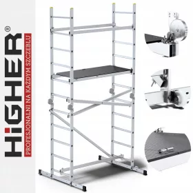   Višji 4-metrski zložljiv aluminijasti mobilni oder HIGHER MultiTec®️