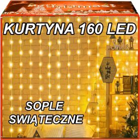 Operum Led Zavesa z Bombki Lučkami 160 LED - 3m