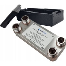   SANITLINE 12-PLOŠČNI IZMENJALNIK TOPLOTE MOČ 20kW 4x 1" + TOPLOTNA IZOLACIJA