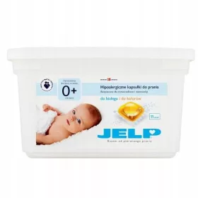   JELP HIPALERGENE KAPSULE ZA PRANJE OTROŠKIH OBLAČIL, BELE IN BARVNE TIPKE 11 KOS