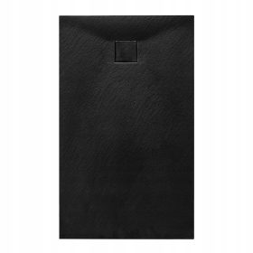 RIKO Črna Kamnita Pravokotna Tuš Kadica 120x80 cm