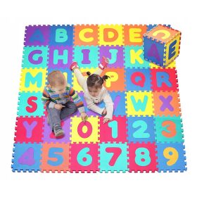   Velika Eva pena Mat Colorful Puzzle z abecedo in številkami 36 kosov