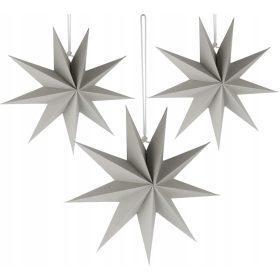 VELIKA 3D papirnata ZVEZDA, viseča, 5 kosov, 30 cm