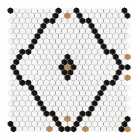 DUNINxHouse Loves Mini Hexagon Rombdance Black mat