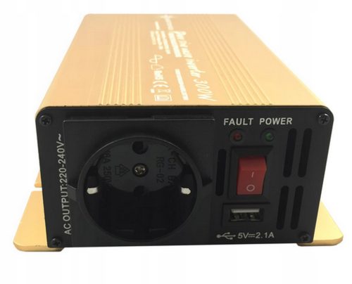 PURE SINUS NAPETOSTNI PRETVORNIK 300 W SOLARTRONICS 12V/230V USB GOLD
