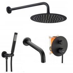 LUNGO ČRNI PODOMETNI KOMPLET ZA TUŠ IN KOPALNICO