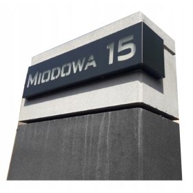 Hišna številka Solarna LED Tablica 50 x 12 cm