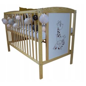 Postelja BRUNO, črno/bela, bor, 120x60