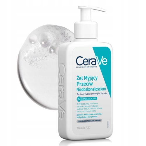 CeraVe Gel za čiščenje proti nepravilnostim kože 236ml - za mastno in aknasto kožo