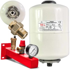   MEMBRANSKO IZTISNJENO POSODA ZA CENTRALNO OGREVANJE 18L S VARNOSTNO SKUPINO CO PRIKLJUČEK