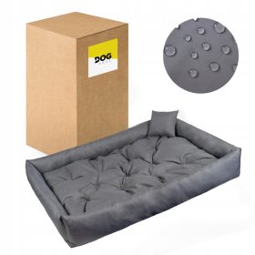    Dogguru pasji kavč črn, odtenki modre, odtenki sive 110 cm x 80 cm