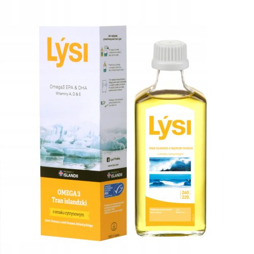 Islandski Ribji Olje iz Jeter Trske z Okusom Limone - Bogat z Omega 3