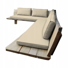 PODUSZKA Z MATERACEM DO MEBLÓW Z PALET 120x40cm KREM