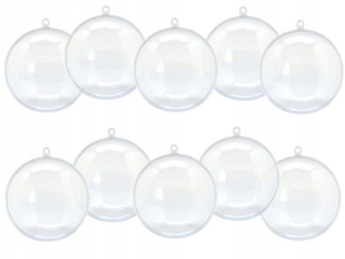 Prozorna Kroglica Deluxe Set, 10 cm - 10 kosov