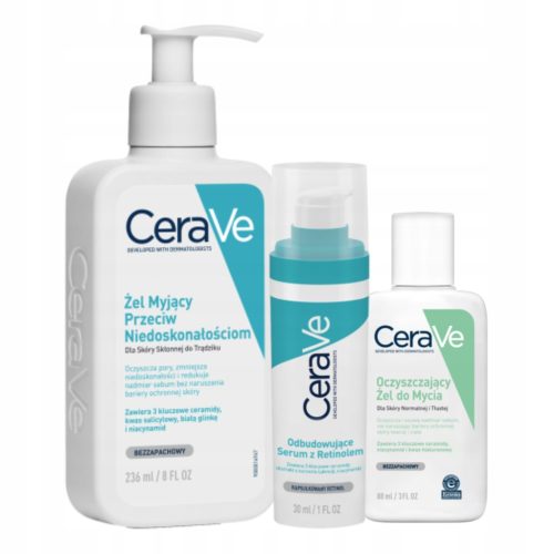 CeraVe negovalni komplet z retinolom in salicilno kislino za vse tipe kože