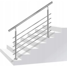   Eleganten nerjaveč jeklen ročaj s 5 prečkami, dolžine 160 cm, primerno za različne prostore in uporabo. Izjemno trpežen material zagotavlja odpornost na vremenske vplive, korozijo ter dolgo življenjsk