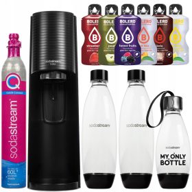 SodaStream Terra set s črnim saturatorjem, 4 kosi