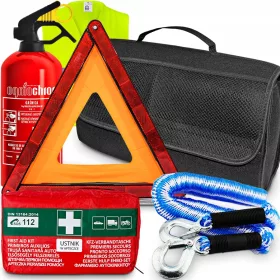   Gasilska oprema za avtomobile Fire Kit GP-1z BC/MP 1,7 kg | Set v vrečki z gašilnim aparatom, trikotnikom, vrvjo, kamizelko in torbo

 Nujen komplet za v avtomobil
 Certificirani gasilni aparat 1 kg