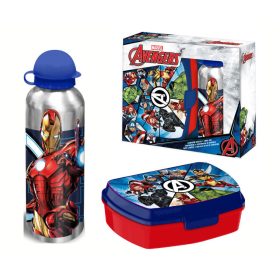 Zdravstvena Steklenica in Škatla za Kosilo Avengers 500 ml