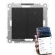Simon 55 Regulator LED trakov DIMMER W 12-24V WIFI Czrni Mat