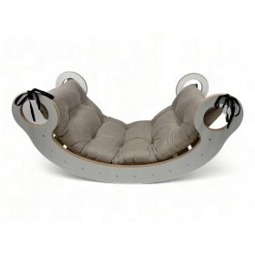 Lesni Montessori ravnotežna deska + bež blazina