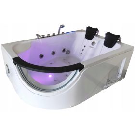   Essente Castylia akrilna hidromasažna kotna kad s stranskim odtokom 170 x 118 cm